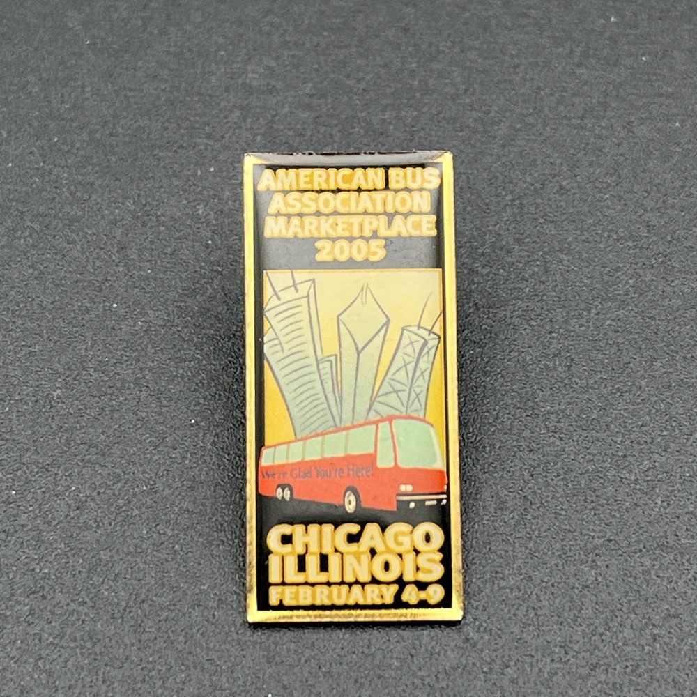 2005 American Bus Association Marketplace Chicago Illinois Lapel Hat Pin